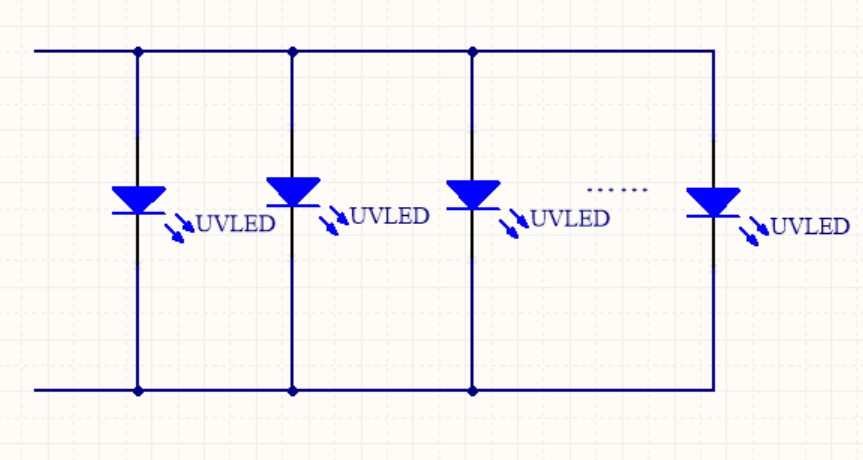 UVLED灯珠串联示意图